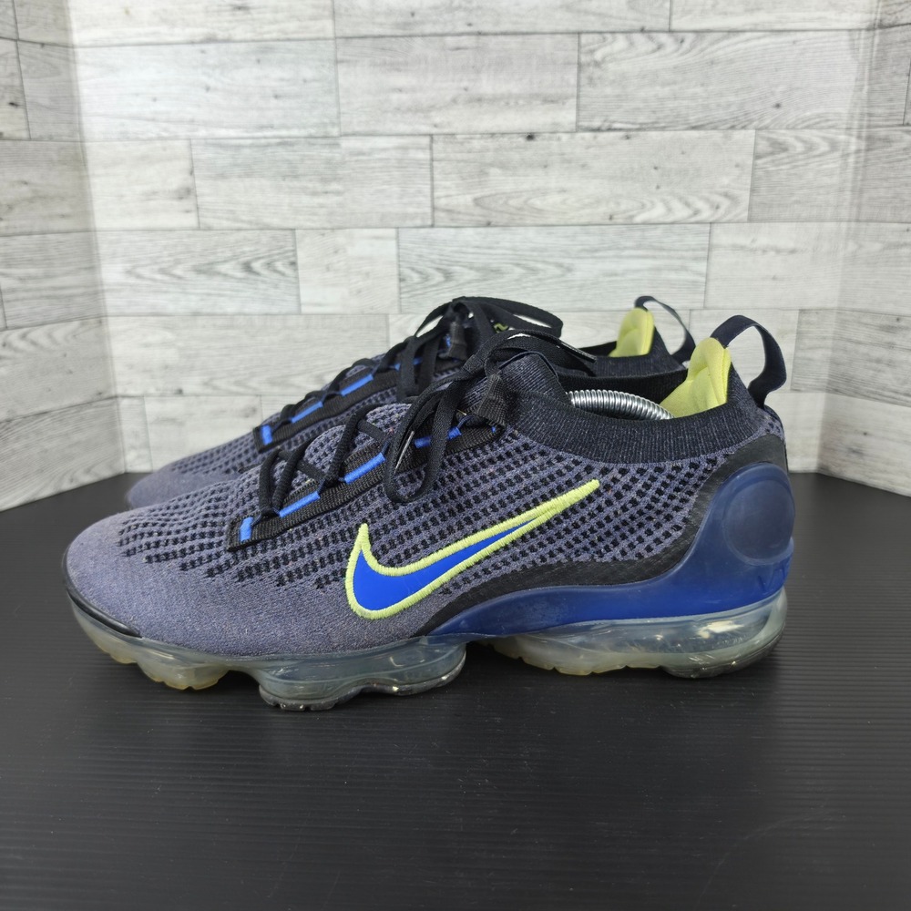 Nike Air Vapormax 2021 FK Armory Blue Volt Flyknit DH4085-400 Mens 12
